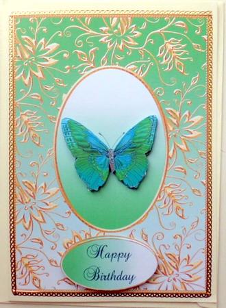 Gilded Frame and Butterfly Green by Mary Murphy