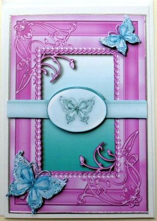 Purple & Blue Butterfly Flutters by Mary Murphy