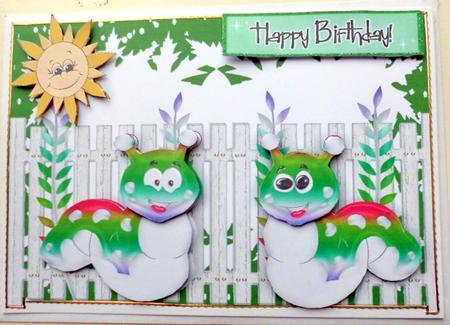 Cute Pair of Caterpillars by Mary Murphy