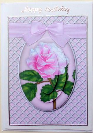 A Delicate Pink Rose Pyramid by Mary Murphy