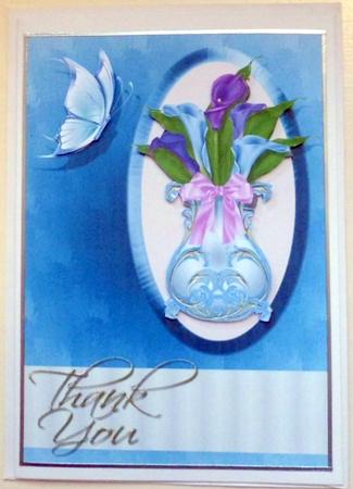 Blue Butterfly Thank You by Mary Murphy