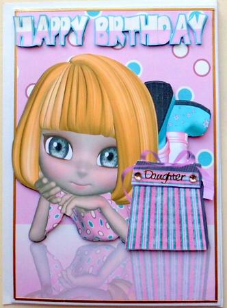 Cutie Pie Female Birthday Greeting Card by Mary Murphy