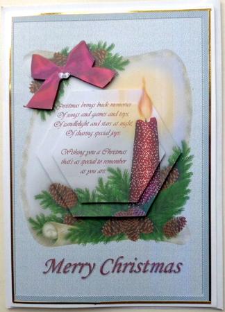 Christmas Scroll with Bow by Mary Murphy
