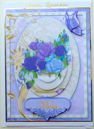 Beautiful Floral Teapot with Pyramid Elements by Mary Murphy