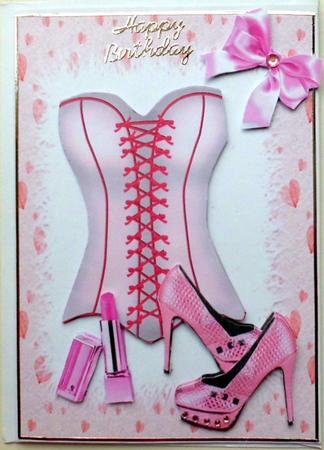 Pink Shoes , Basque and Pink Lippy by Mary Murphy