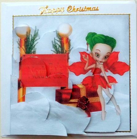 Christmas Fairy Shell Edged Corner Stacker by Mary Murphy