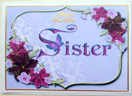 Sister - Floral with Butterfly by Mary Murphy