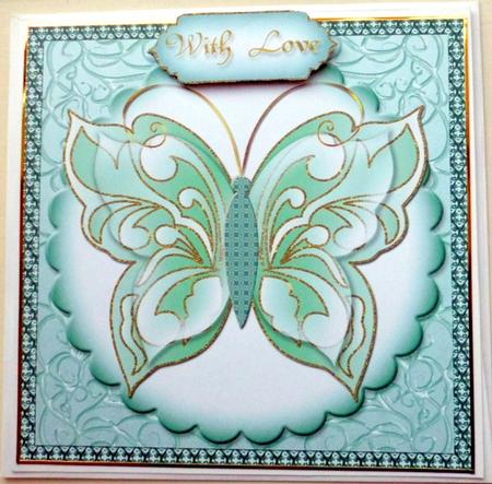 Harmony Large Topper with Butterfly 1 by Mary Murphy