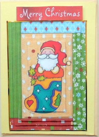 Lovely Santa Stocking by Mary Murphy