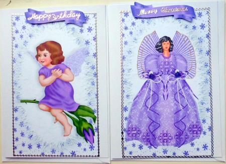 Pretty Fairy with Rose and Angel Toppers by Mary Murphy