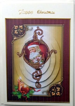 Vintage Santa in Luxury Frame by Mary Murphy