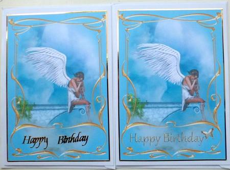 Waiting Angel Toppers - Birthday & Blank by Mary Murphy