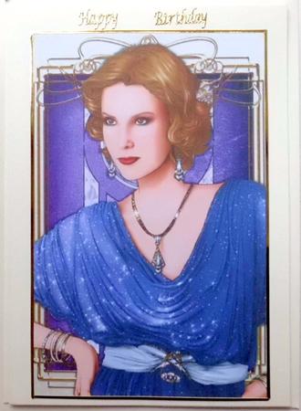 Art Deco Lady Elise Purple Topper by Mary Murphy
