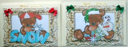 Lovely Christmas Teddy Toppers by Mary Murphy