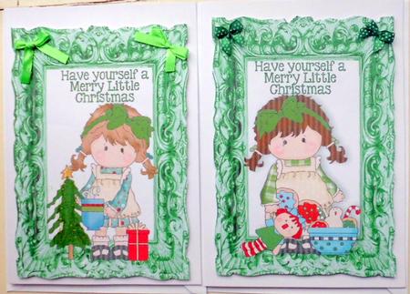 Have Yourself a Merry Merry Christmas Girl Toppers by Mary Murphy