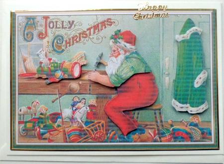 Christmas Santa is Busy for Christmas Topper 1 by Mary Murphy