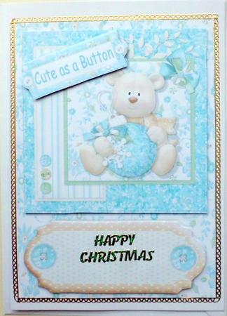 Cute as a Button Card Front by Mary Murphy