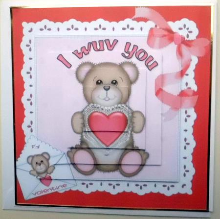 I Wuv You Valentine Pyramid by Mary Murphy