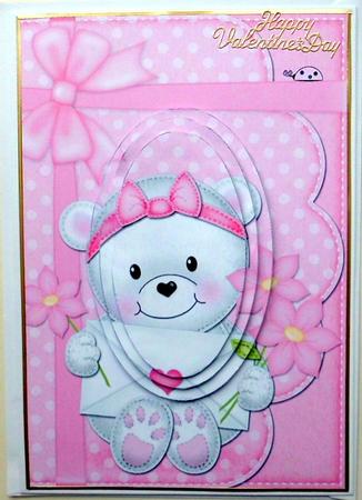A5 Teddy Tess's Letter Oval Pyramage Topper by Mary Murphy