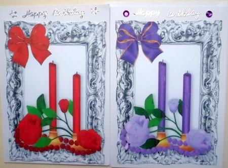 Roses with Candles and Pearls Toppers by Mary Murphy