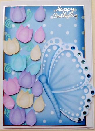 Butterfly Tulip Blue by Mary Murphy
