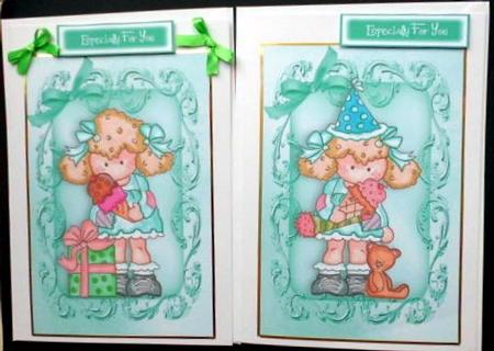 Especialy for You Little Girl Toppers with Ice Cream and Dog by Mary Murphy