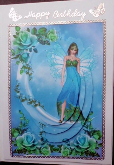 Blended Roses Moon Fairy Oval Stacker by Mary Murphy