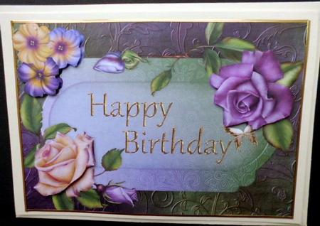 Heritage Roses Birthday Plaque Topper by Mary Murphy