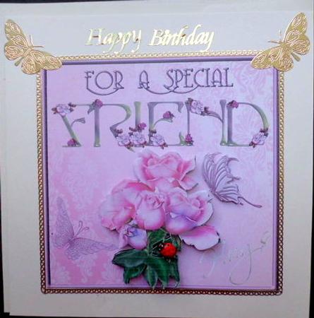 Special Friend - Roses and Butterflies by Mary Murphy