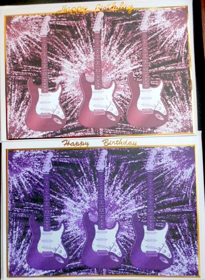 Two Guitar Card Fronts No 3 by Mary Murphy