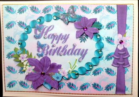 Violet & Blue Birthday by Mary Murphy