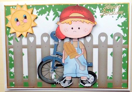 Little Boy with His Bike in the Sunshine by Mary Murphy