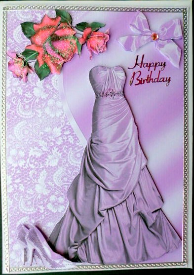 Beautiful Purple Satin Dress by Mary Murphy