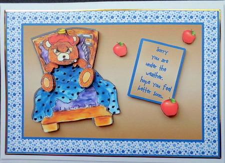 Sick Teddy Bear in Bed Sbs by Mary Murphy