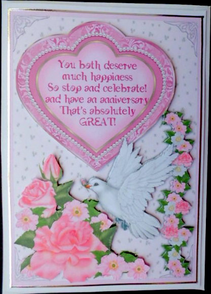 Dove, Roses and Dogwood Anniversary by Mary Murphy