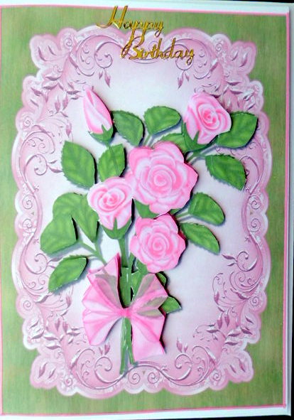 Bouquet of Pink Roses by Mary Murphy