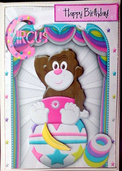 Baby Monkey in the Circus with Banana by Mary Murphy
