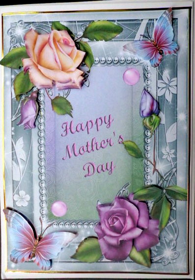 Mother Day Heritage Roses Card Front by Mary Murphy