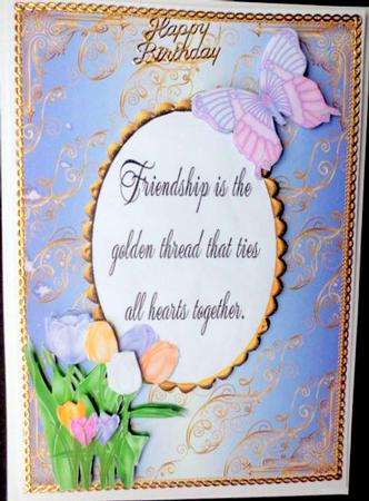Friendship Spring Flowers Card 5 by Mary Murphy