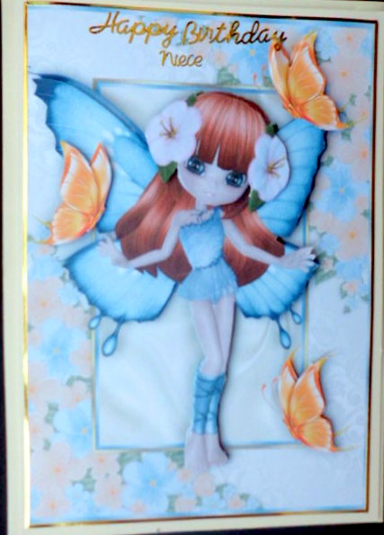 Butterfly Fairy in Flower Frame by Mary Murphy