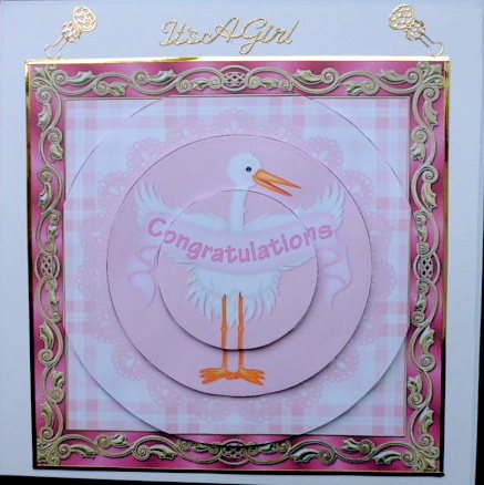 New Baby Girl Circle Pyramid by Mary Murphy