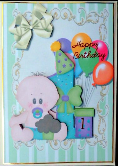 Cute Baby with Balloons & Presents by Mary Murphy