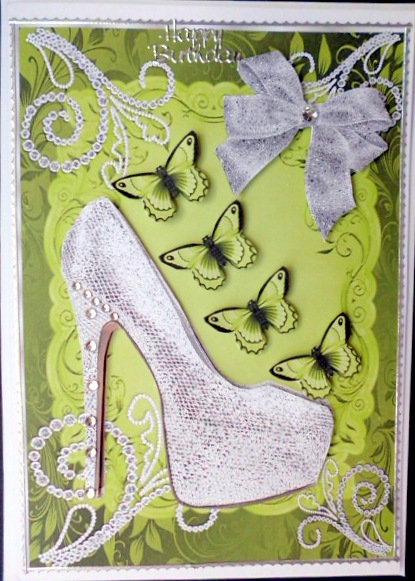 Beautiful Silver Sparkle Shoe by Mary Murphy