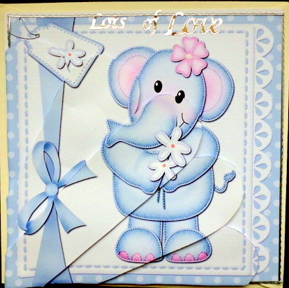 Lola Elephant's Flower Fan Pyramage Topper by Mary Murphy