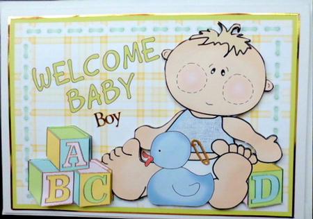 Building Blocks - Baby Boy with Duck by Mary Murphy