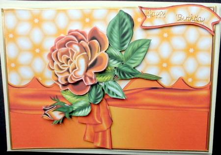 Vintage Roses Card Front by Mary Murphy
