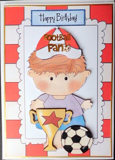 I Love Football Little Sporty Boy with Ball by Mary Murphy