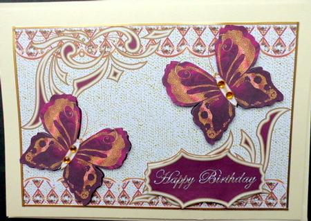 One for Love & One for Happiness Topper with Butterflies 1 by Mary Murphy