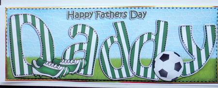 Large Dl Happy Fathers Day Daddy Card & 3D Decoupage by Mary Murphy