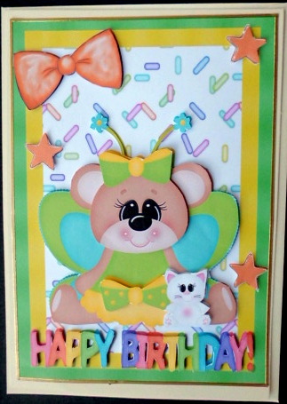Cute Fairy Birthday Bear by Mary Murphy